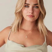 Celestine Cross Necklace